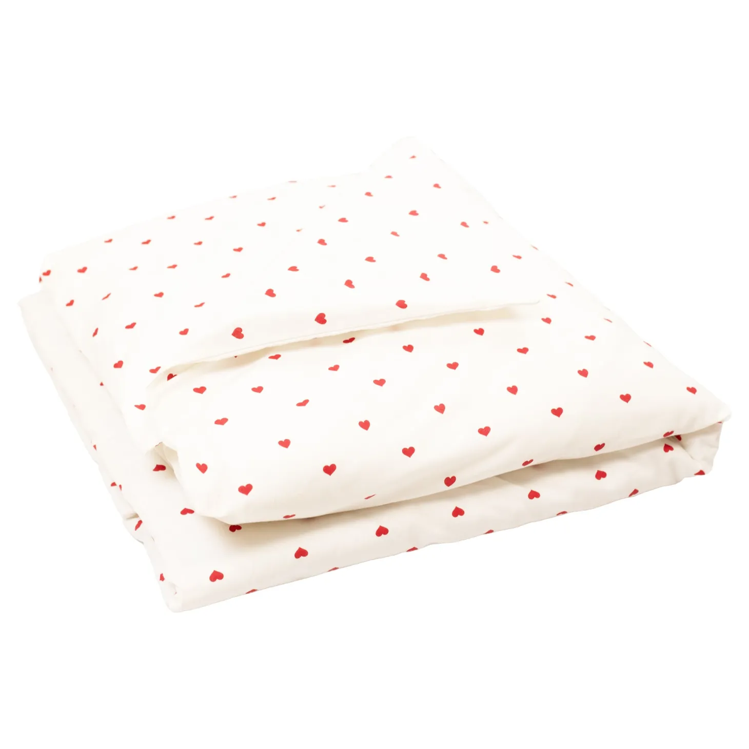 Trois Kilos Sept Housse De Couette Et Taie Oreiller Blanc / Rouge