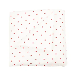 Trois Kilos Sept Housse De Couette Et Taie Oreiller Blanc / Rouge