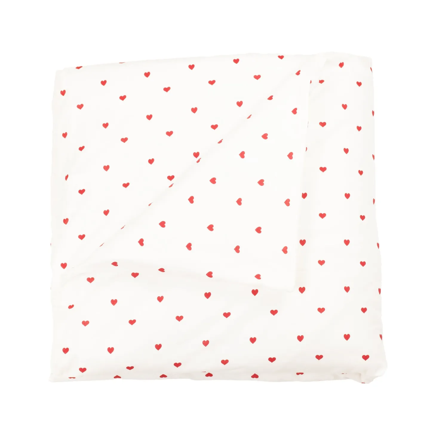 Trois Kilos Sept Housse De Couette Et Taie Oreiller Blanc / Rouge