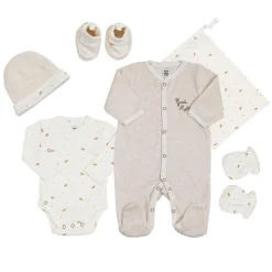 Trois Kilos Sept                    Kit naissance 6 pcs Good night    Ecru
