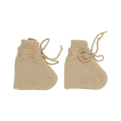 Trois Kilos Sept Lot Brassière + Bonnet + Chaussons Caramel 0-1 mois