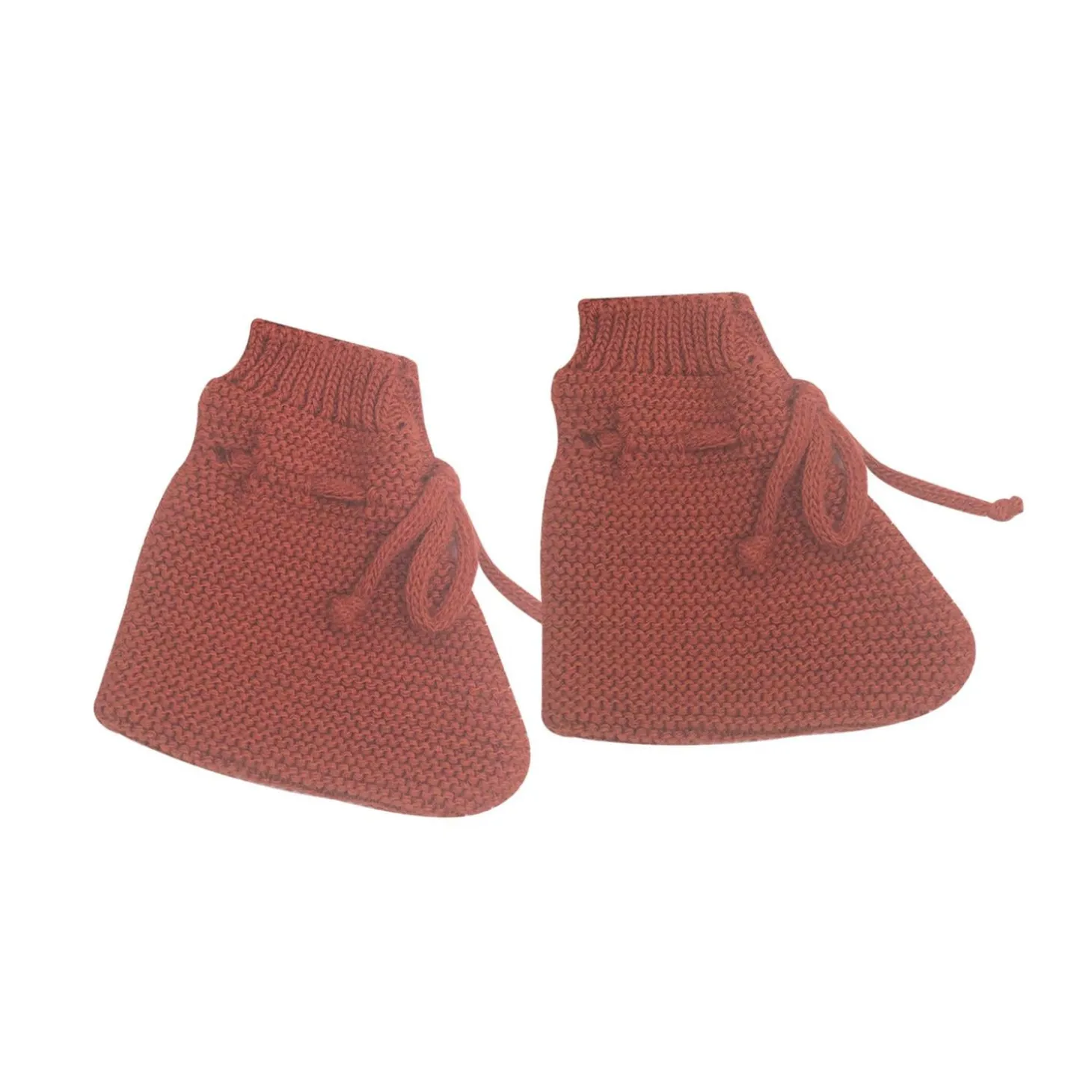 Trois Kilos Sept Lot Brassière Bonnet Chausson Maille Terracotta 0-1 mois