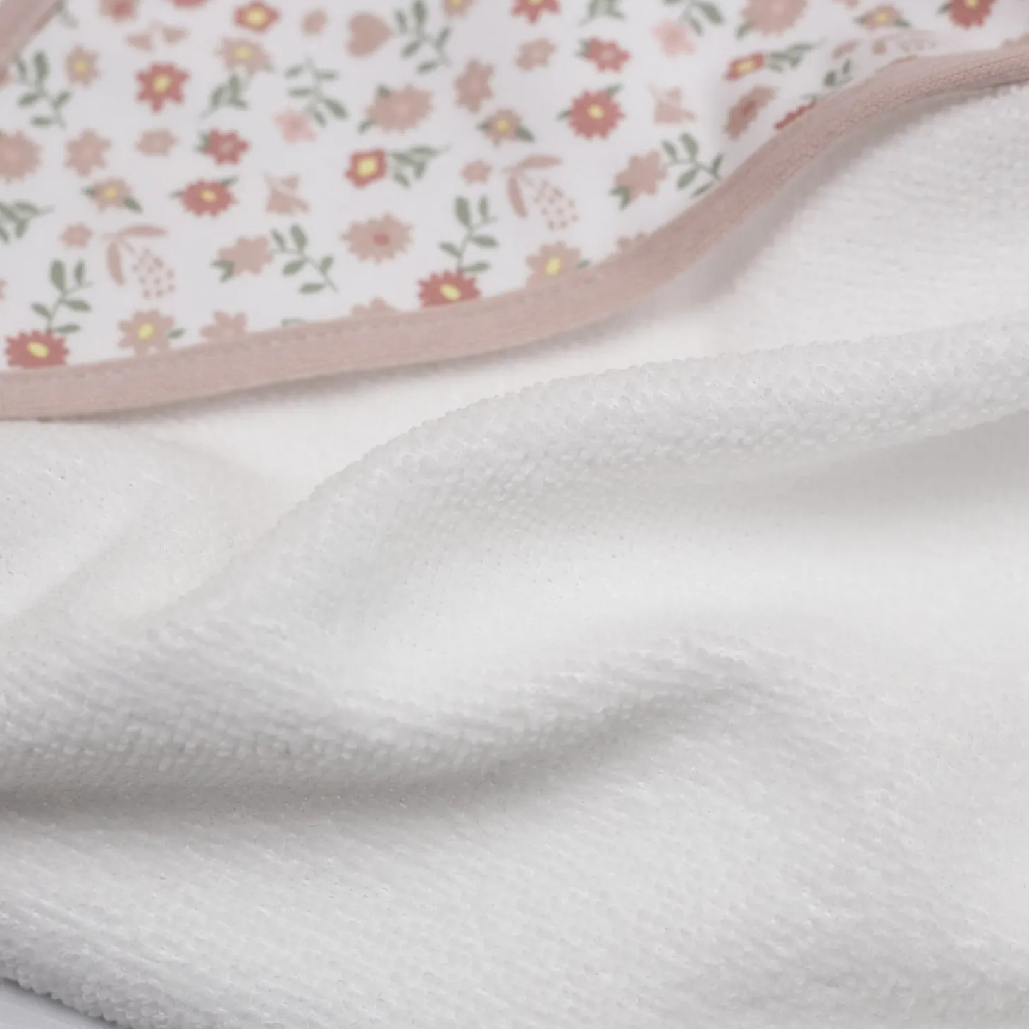 Trois Kilos Sept Lot 2 Capes de Bain Rose Liberty 70x70 cm