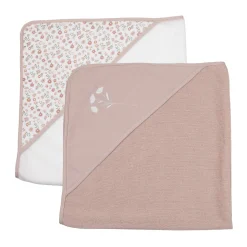 Trois Kilos Sept Lot 2 Capes de Bain Rose Liberty 70x70 cm