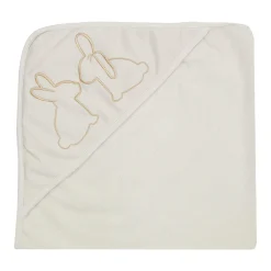 Trois Kilos Sept Lot 2 capes de bain lapin Aop Beige 70x70 cm