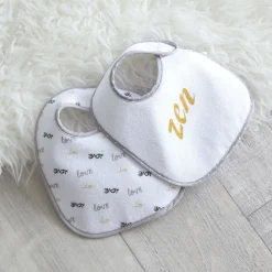 Trois Kilos Sept                    Lot de 7 Bavoirs Naissance    Gris            0-6 mois