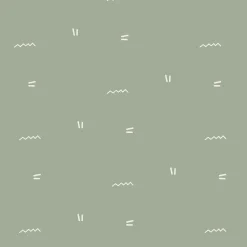Trois Kilos Sept Lot de 2 Draps Housse pour Berceau Vert Olive Grafic 50x83 cm