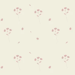 Trois Kilos Sept                    Lot de 2 Draps Housse pour Berceau    Fleurs Roses Ecru            50x83 cm