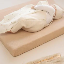Trois Kilos Sept                    Lot de 2 Housses matelas à langer    Sable/Vieux Rose            50x70 cm