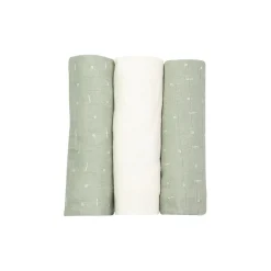 Trois Kilos Sept                    Lot 3 Langes    Olive            70x70 cm
