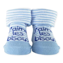 Trois Kilos Sept                    1 Paire de chaussettes    Bleu            0-6 mois
