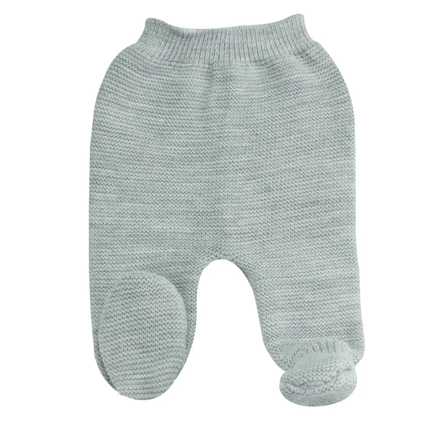 Trois Kilos Sept Pantalon Maille Gris Chiné 0-1 mois