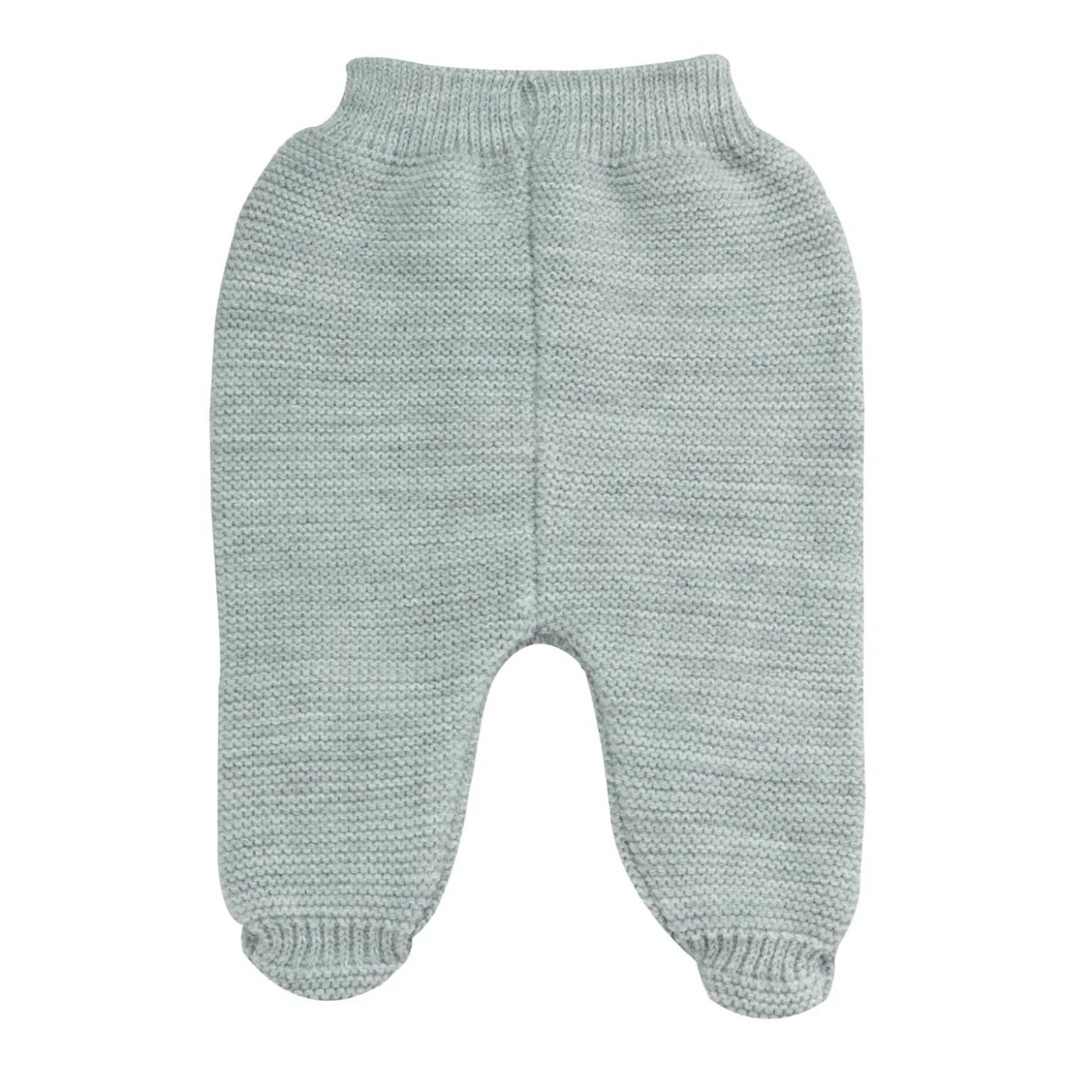 Trois Kilos Sept Pantalon Maille Gris Chiné 0-1 mois