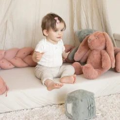 Trois Kilos Sept Peluche Lapin Hop Terre De Sienne 45 cm