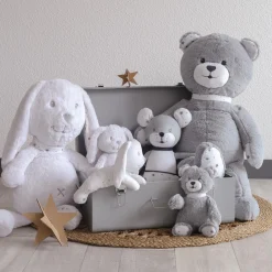 Trois Kilos Sept Peluche Musicale N'Ours Ours Martin Et Ses Copains Blanc Et Gris