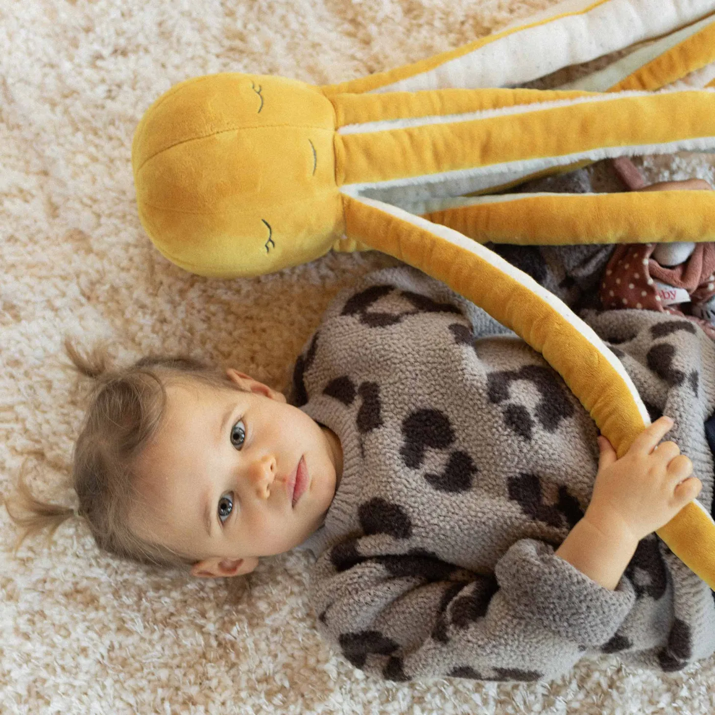 Trois Kilos Sept Peluche poulpe Ocre