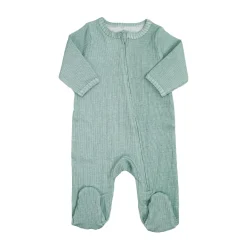 Trois Kilos Sept                    Pyjama Coton Zip    Vert Sauge