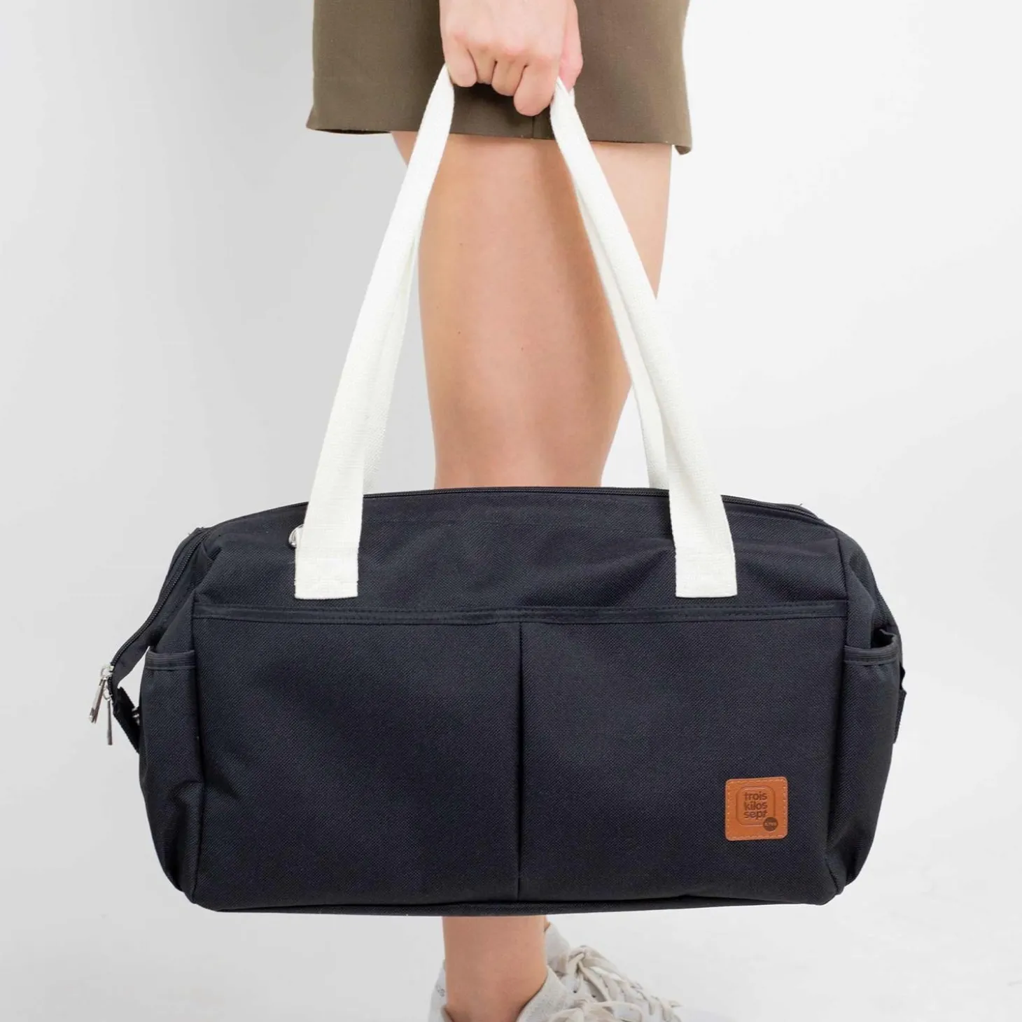 Trois Kilos Sept Sac à langer à Bandoulière Noir