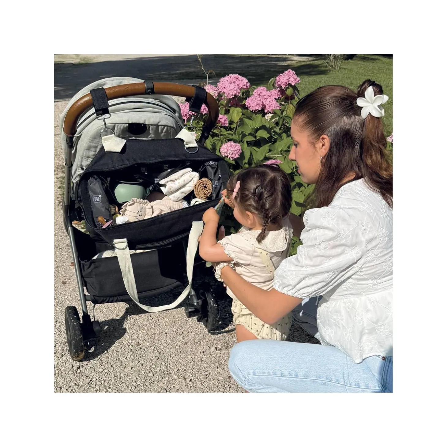 Trois Kilos Sept Sac à langer à Bandoulière Noir