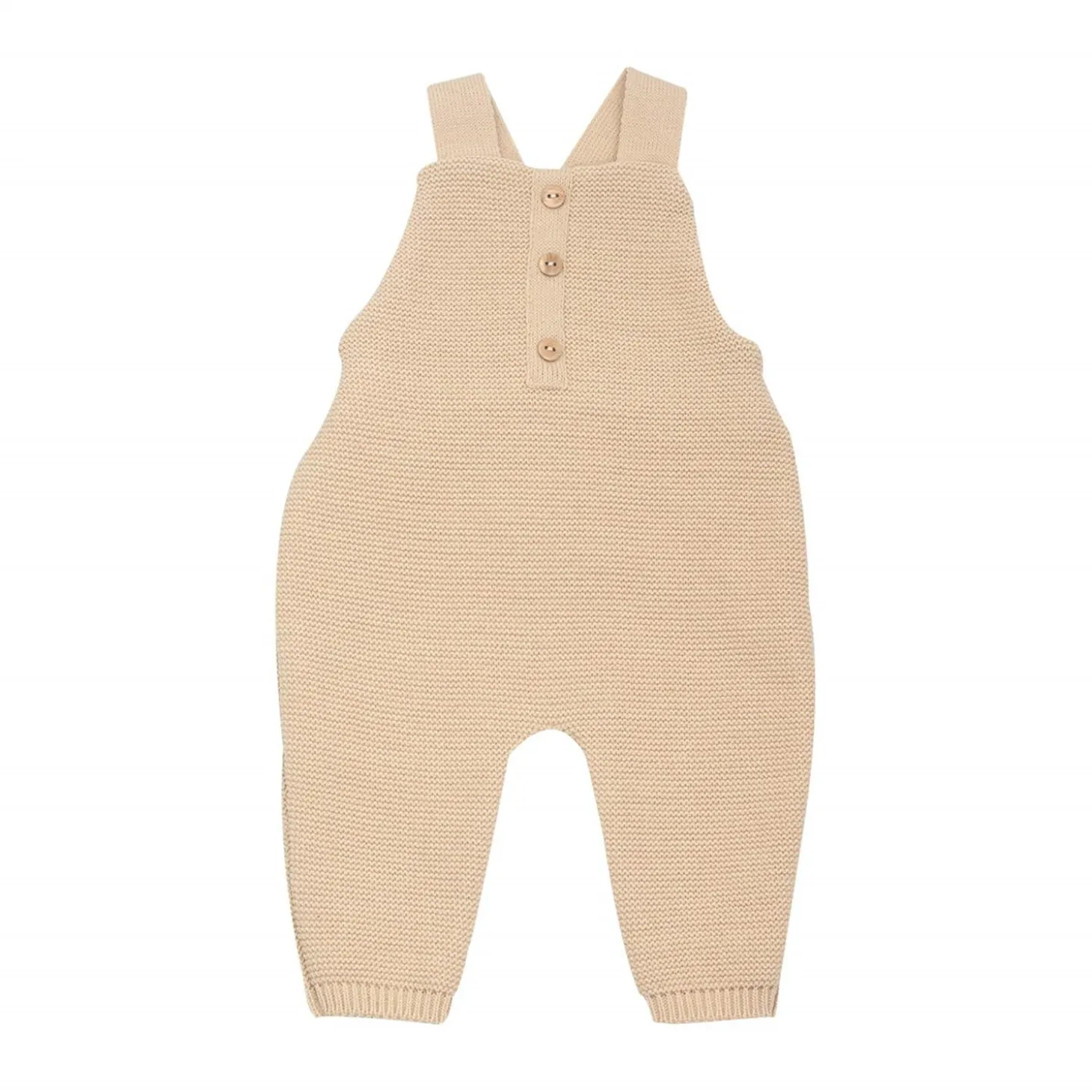 Trois Kilos Sept Salopette Maille Caramel 1-3 mois