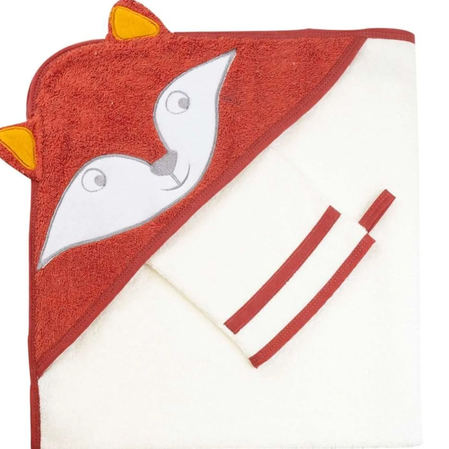 Trois Kilos Sept Set de bain Cache cache en fôret Renard Léonard 70x70 cm