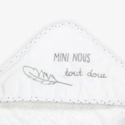 Trois Kilos Sept Set de Bain Mini Nous Blanc 70x70 cm