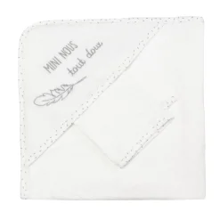 Trois Kilos Sept                    Set de Bain Mini Nous    Blanc            70x70 cm