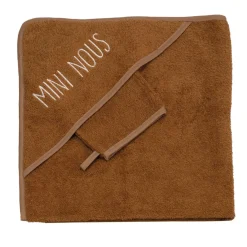 Trois Kilos Sept Set de Bain Mini Nous Camel 70x70 cm