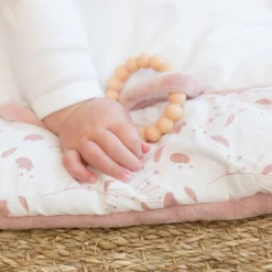 Trois Kilos Sept Tapis d'éveil 100X100 cm Rose Et Lili