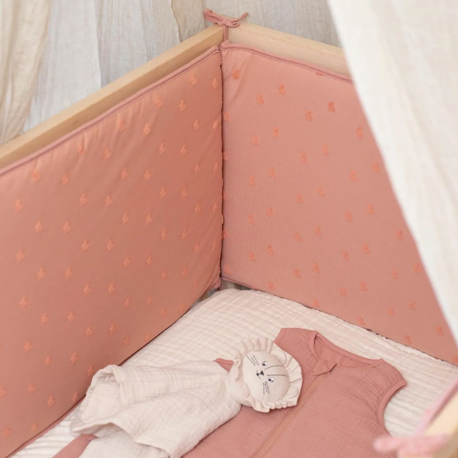 Trois Kilos Sept Tour de Lit Hop Terre De Sienne 40x180 cm