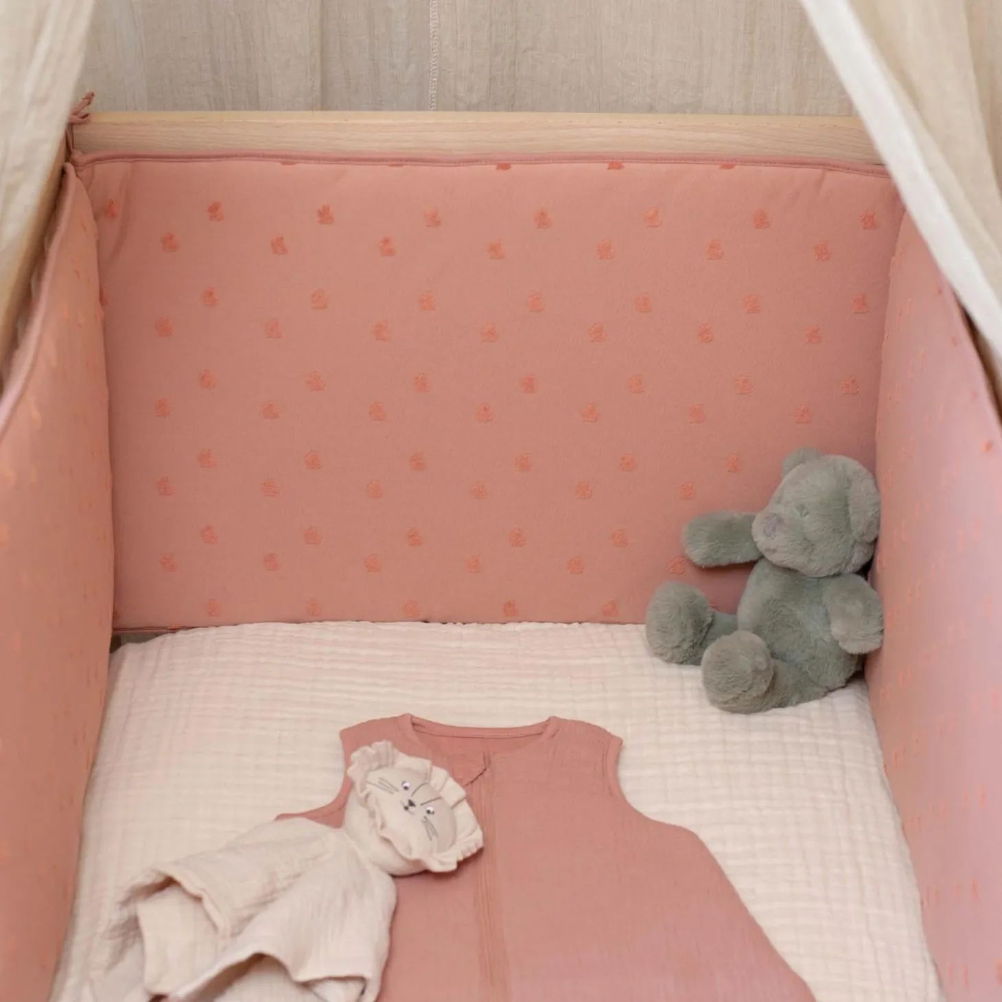 Trois Kilos Sept Tour de Lit Hop Terre De Sienne 40x180 cm