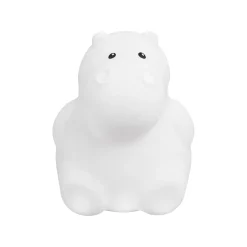 Trois Kilos Sept Veilleuse silicone Bluetooth Hippo Blanc