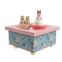 Trousselier                    Boite à Musique Dancing Maman Lapin & Souris    Rose