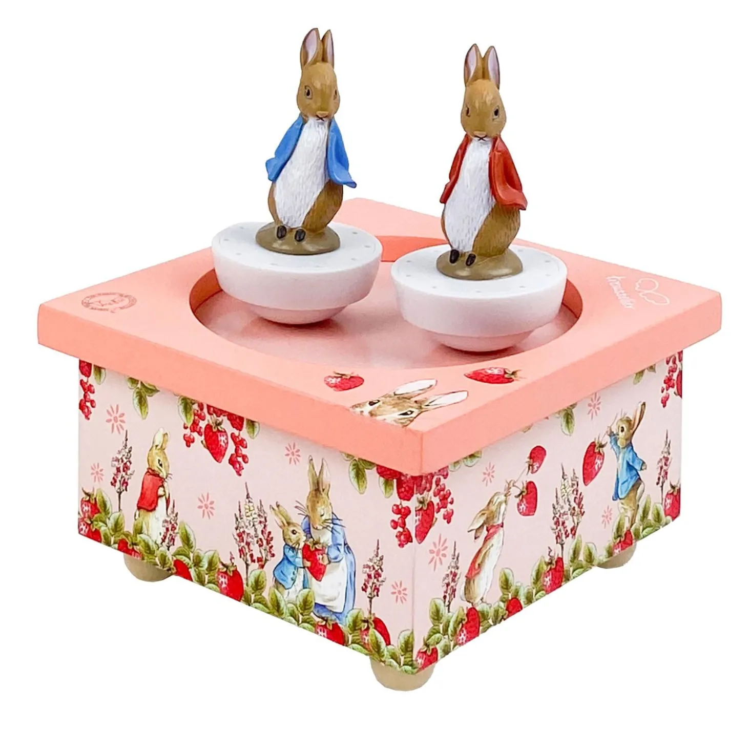 Trousselier Boîte à musique Cube Peter Rabbit© Fraises Rose