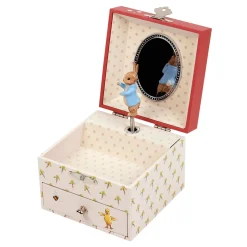 Trousselier                    Boîte à musique Cube Peter Rabbit - Carotte    Rouge