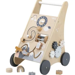 Tryco                    Chariot d'activités et de marche avec cubes en bois    Bois Coloré
