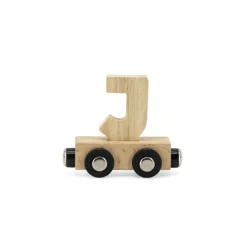 Tryco                    Lettre Train Naturel Lettre J    Bois Naturel