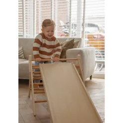 Tryco Triangle d'escalade en bois avec rampe Bois