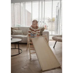Tryco Triangle d'escalade en bois avec rampe Bois