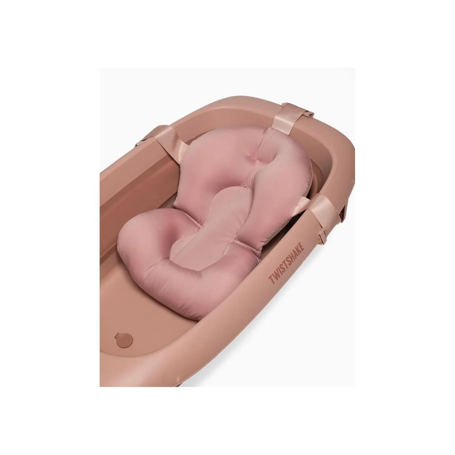 Twistshake Kit bain de luxe Baignoire + Pied + coussin + rinceur Rose Délavé