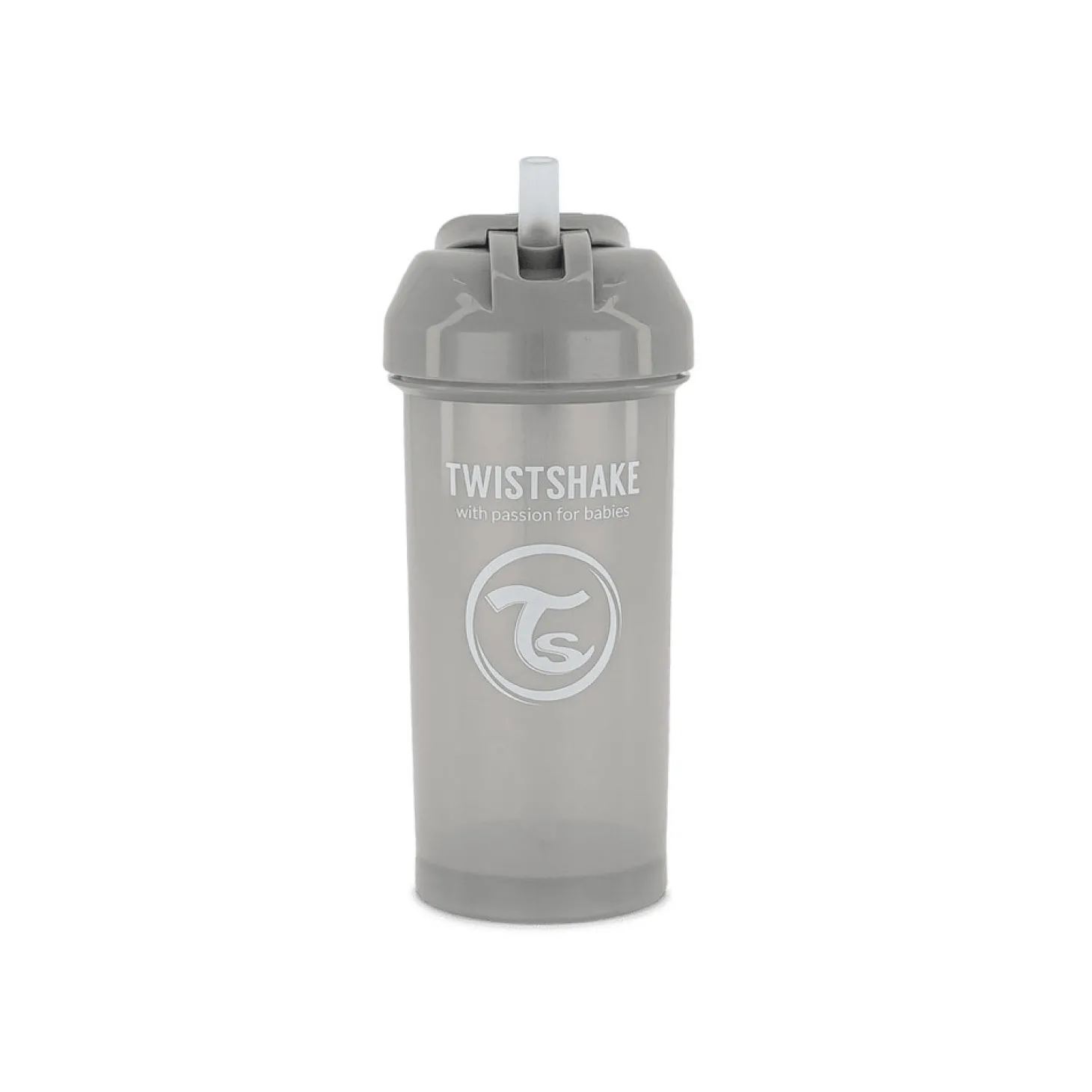 Twistshake Tasse à paille Pastel Gris 360 ml