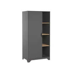 Vox Armoire 1porte Leaf Graphite/Bois