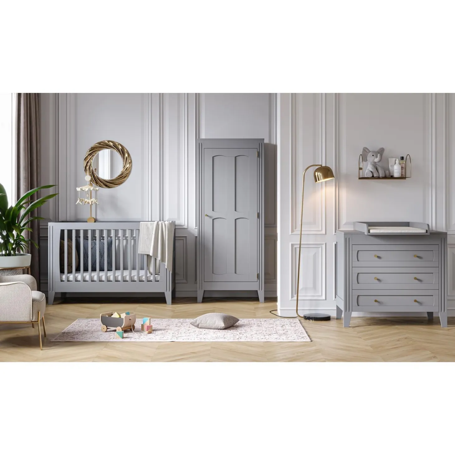 Vox Armoire 1 porte Milenne Gris Clair