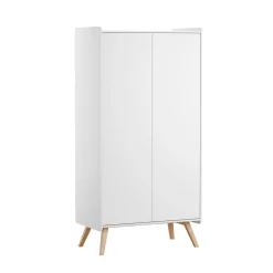 Vox Armoire 2 portes Vintage Blanc/Chêne