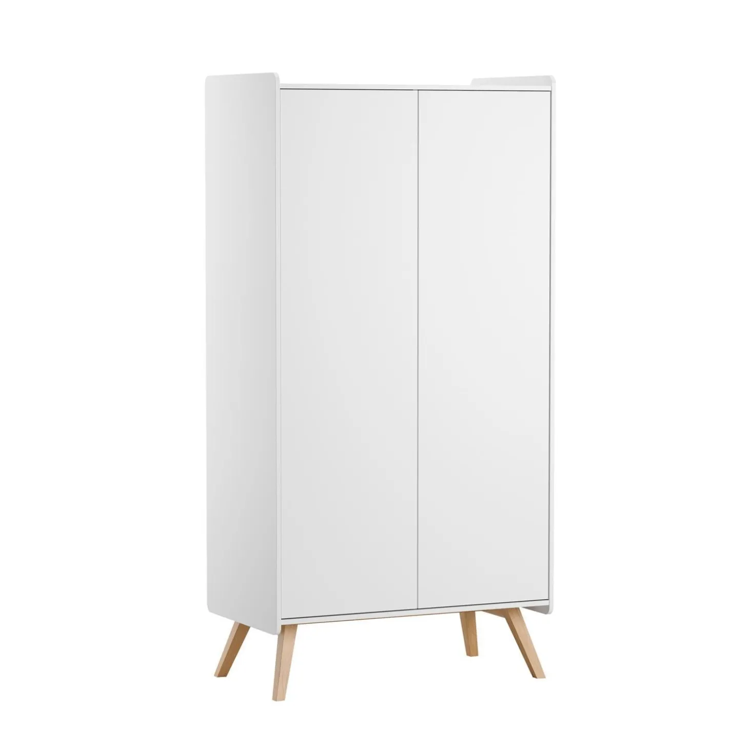 Vox Armoire 2 portes Vintage Blanc/Chêne