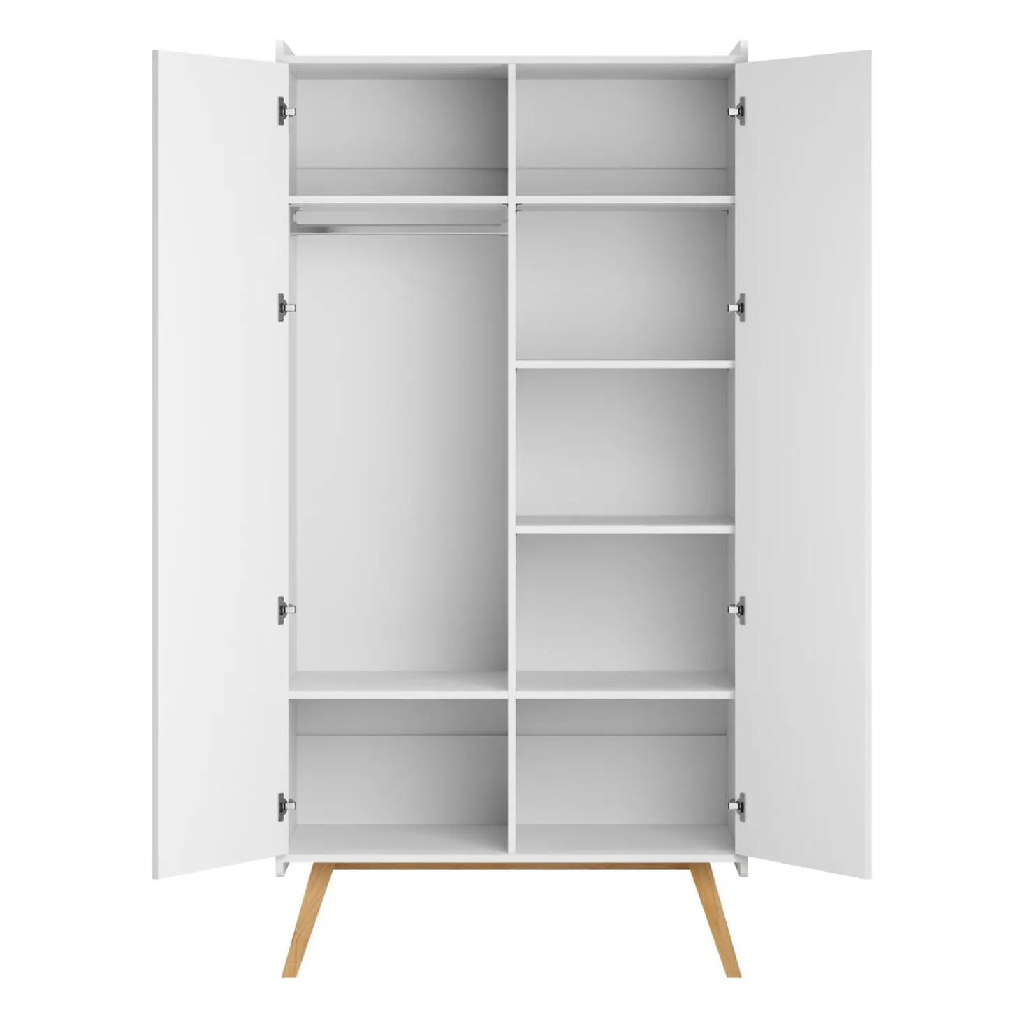 Vox Armoire 2 portes Vintage Blanc/Chêne