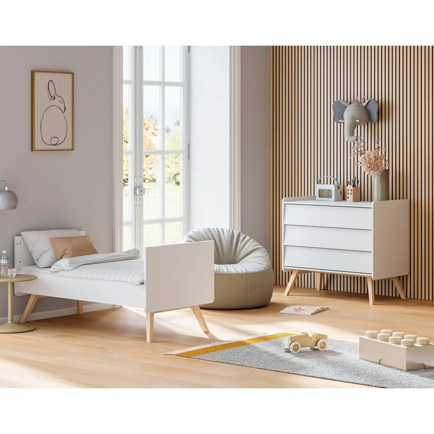 Vox Chiffonier Vintage Blanc/chêne