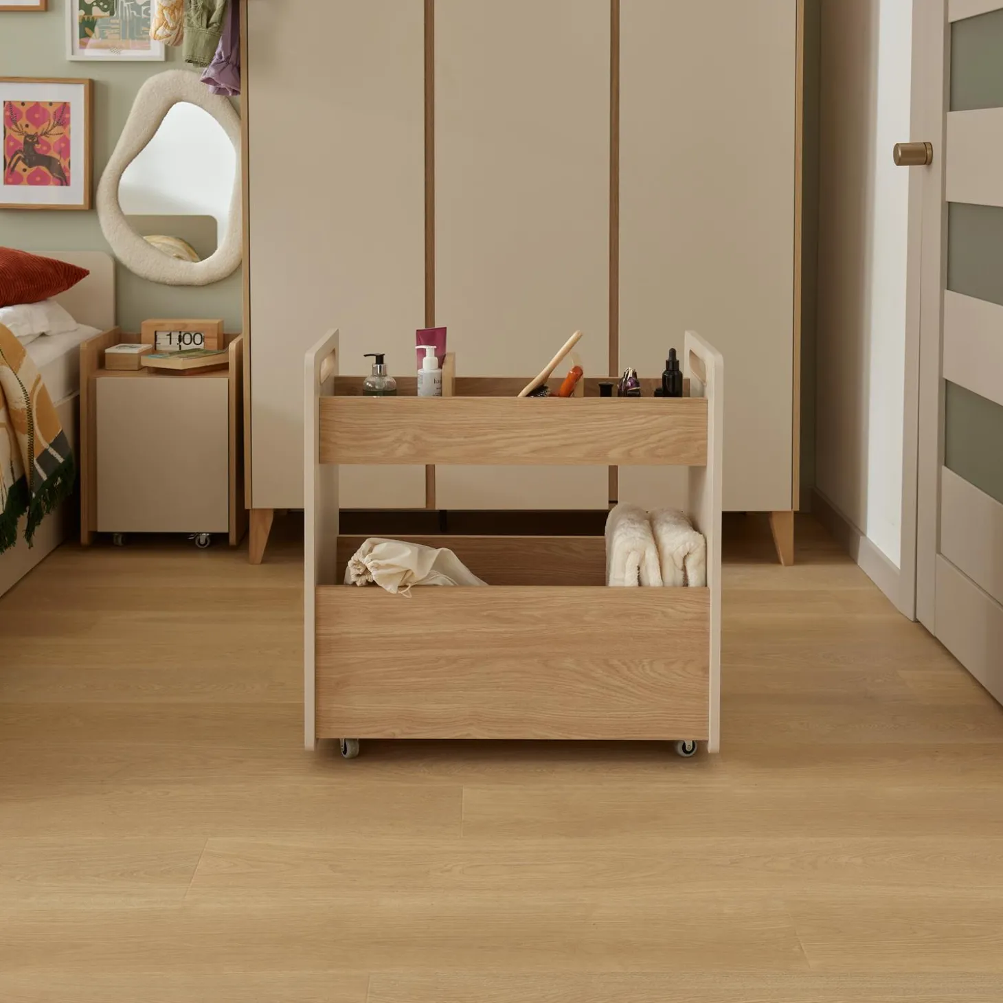 Vox Coffre Mobile pour Les Jouets Muve Chêne/Sable-Beige