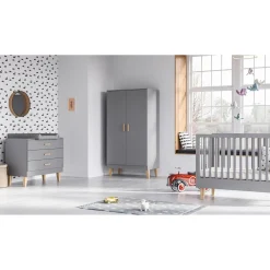 Vox                    Lit Bébé Lounge     Gris Clair            70x140 cm