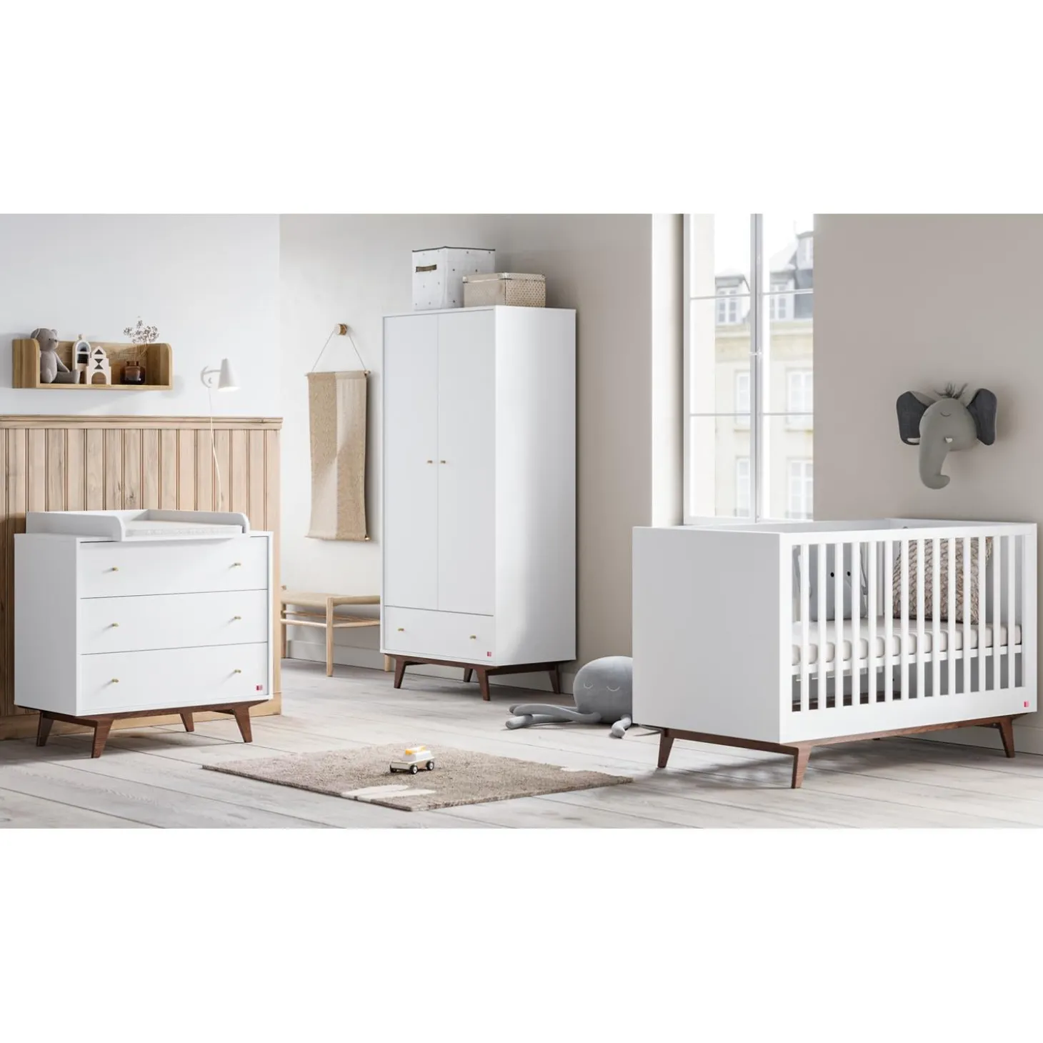 Vox Lit Mid II Blanc/Noix 70x140 cm
